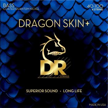 DR Strings Dragon Skin+ Coated Nickel Light 40-100 Struny pro baskytaru