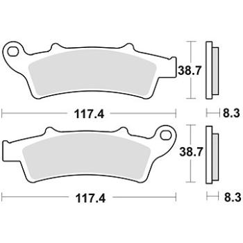 Braking brzdové destičky (semi-metalická směs SM1) (2ks) M501-167 (M501-167)