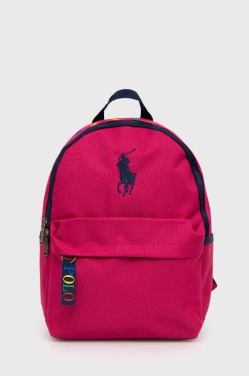 Dětský batoh Polo Ralph Lauren růžová barva, velký, s aplikací