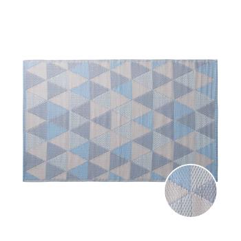 COLOUR CLASH Vnitřní a venkovní koberec trojúhelníky 180 x 120 cm - pastelově modrá