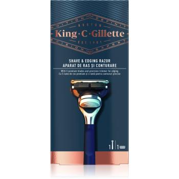 King C. Gillette Shave & Edging Razor holicí strojek + náhradní hlavice 1 ks