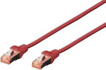 Síťový kabel RJ45 Digitus DK-1644-005/R, CAT 6, S/FTP, 0.50 m, červená