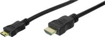 HDMI kabel Digitus [1x HDMI zástrčka - 1x mini HDMI zástrčka C] černá 3.00 m