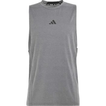 adidas DESIGNED FOR TRAINING TANK Pánské tréninkové tílko, šedá, velikost