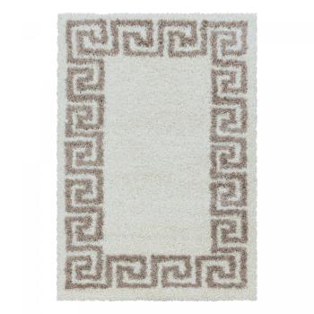 Ayyildiz koberce  120x170 cm Kusový koberec Hera Shaggy 3301 beige - 120x170 cm Bílá