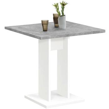 FMD Jídelní stůl 70 cm betonově šedý a bílý (428691)