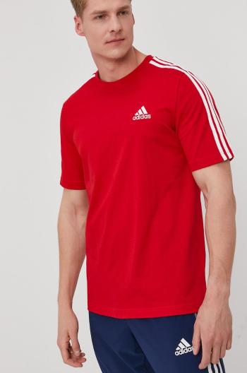 Tričko adidas GL3736 pánské, červená barva, s aplikací