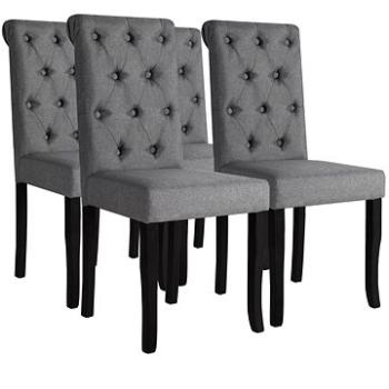 Jídelní židle 4 ks tmavě šedé textil (245515)