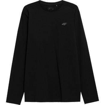 4F LONGSLEEVE Pánské triko s dlouhým rukávem, černá, velikost