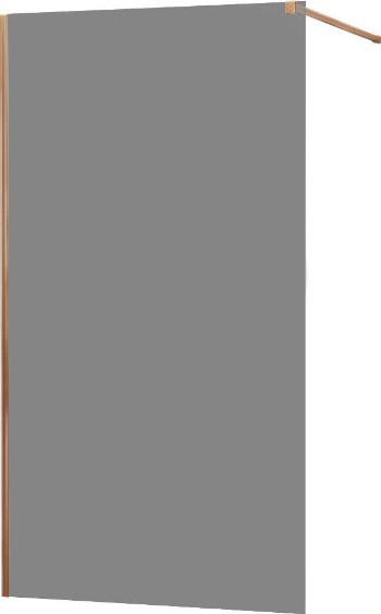 MEXEN/S KIOTO Sprchová zástěna WALK-IN 110x200 cm 8 mm, růžové zlato, kouřové sklo 800-110-101-60-40