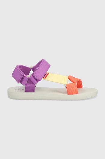Dětské sandály Levi's fialová barva