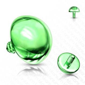 Šperky4U Microdermal - ozdobná část - půlkulička zelená - MD01050-4G