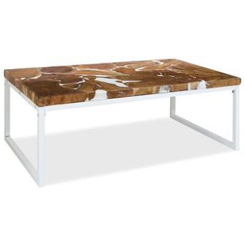 Konferenční stolek teak a pryskyřice 110x60x40 cm (244553)