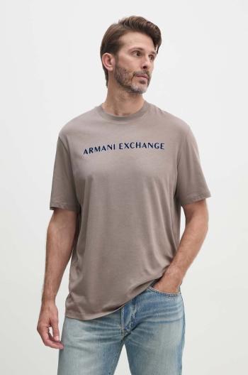 Bavlněné tričko Armani Exchange zelená barva, s potiskem, 6DZTBD ZJ3VZ