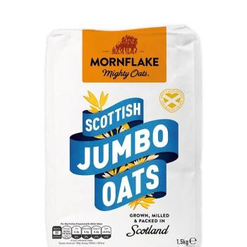 Celozrnné ovesné vločky Scottish Jumbo Oats 1,5 kg 1500 g - MornFlake