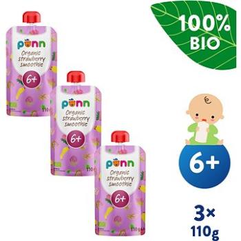 SALVEST Ponn BIO Ovocné pyré s malinami 3× 110 g (8594200260712)