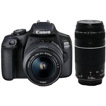 Canon EOS 2000D + EF-S 18-55 mm f/3.5-5.6 IS II + EF 75-300 mm f/4-5.6 III (2728C017)