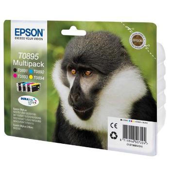 EPSON T0895 (C13T08954010) - originální cartridge, černá + barevná, 5,8ml/3x3,5ml