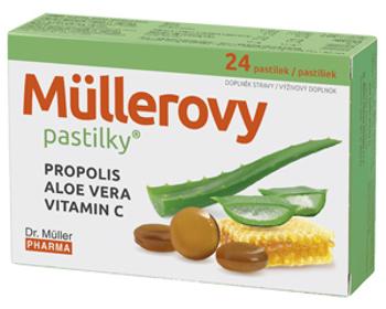 Dr.Muller Müllerovy pastilky s propolisem a Aloe vera 24 ks