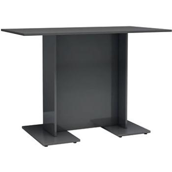 Jídelní stůl šedý s vysokým leskem 110 × 60 × 75 cm dřevotříska (800251)