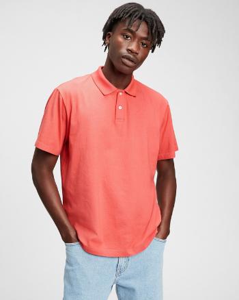 GAP Organic Cotton Polo triko Oranžová