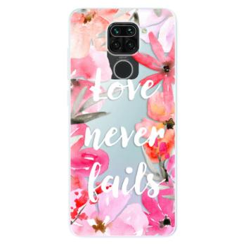 Odolné silikonové pouzdro iSaprio - Love Never Fails - Xiaomi Redmi Note 9