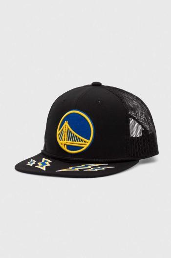 Kšiltovka Mitchell&Ness NBA GOLDEN STATE WARRIORS černá barva, s aplikací