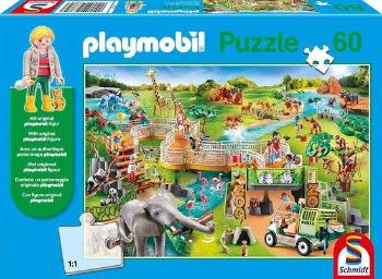SCHMIDT Puzzle Playmobil Zoo 60 dílků + figurka Playmobil