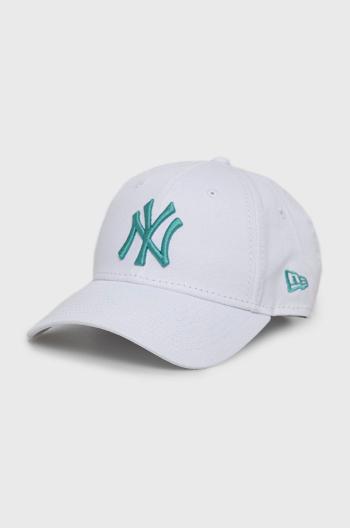 Bavlněná baseballová čepice New Era bílá barva, s aplikací