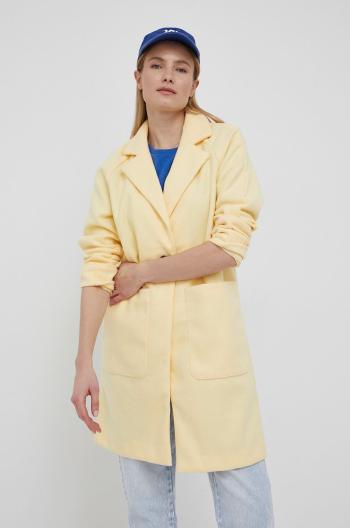 Kabát Only dámský, žlutá barva, přechodný