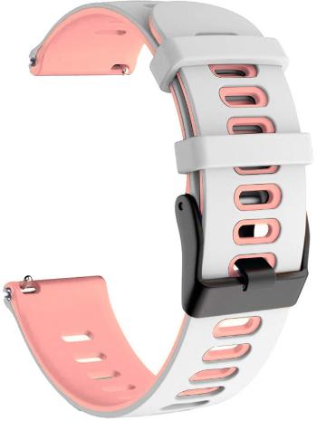 4wrist Silikonový řemínek pro Samsung 20 mm - White/Pink