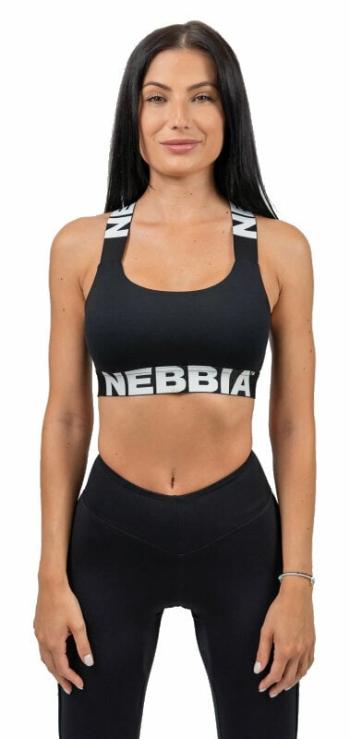 Nebbia Medium-Support Criss Cross Sports Bra Iconic Black L Fitness spodní prádlo