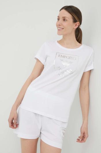 Bavlněné tričko Emporio Armani Underwear bílá barva