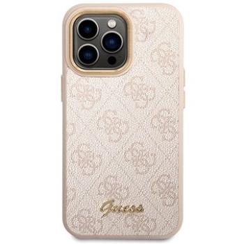 Guess PC/TPU 4G Metal Camera Outline Zadní Kryt pro iPhone 14 Pro Max Pink (GUHCP14XHG4SHP)