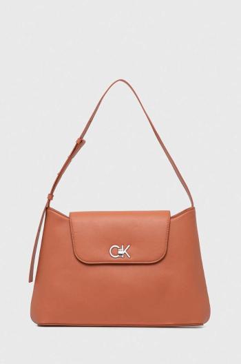 Kabelka Calvin Klein oranžová barva