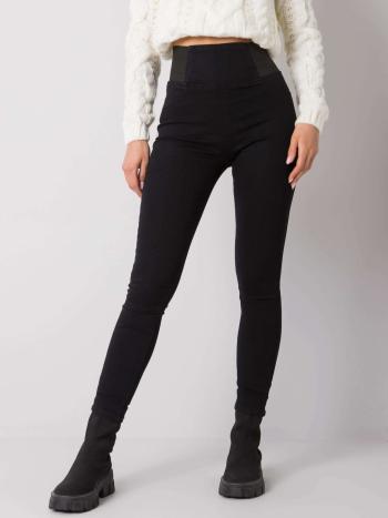 ČERNÉ DÁMSKÁ SKINNY KALHOTY S VYSOKÝM PASEM NM-SP-L75.70-BLACK Velikost: XS