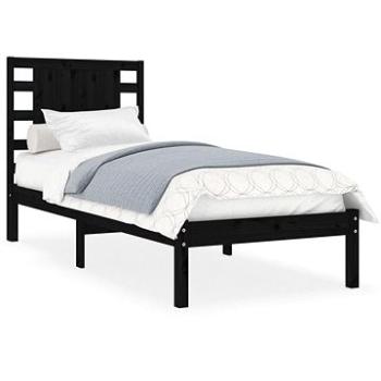 Rám postele černý masivní dřevo 90 × 190 cm Single, 3104187 (3104187)