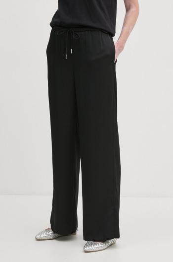 Kalhoty Calvin Klein dámské, černá barva, jednoduché, high waist, K20K207765