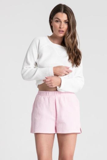 Světle růžové bavlněné pyžamové šortky LA074