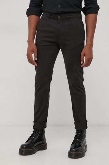 Kalhoty Tom Tailor pánské, černá barva, přiléhavé