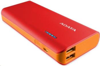 ADATA PowerBank PT100 - externí baterie pro mobil/tablet 10000mAh, červená/oranžová