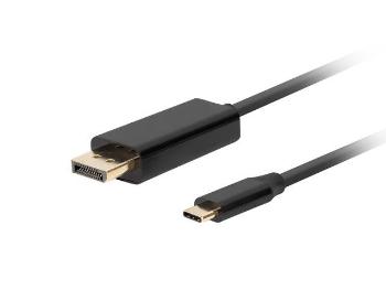 Lanberg USB-C(M)->DisplayPort(M) kabel 1m 4K 60Hz černá