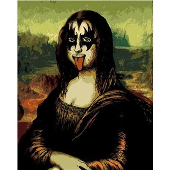 Diamondi - Diamantové malování - MONA LISA JAKO ROCKOVÁ HVĚZDA, 40x50 cm, bez rámu a bez vypnutí plá (606648A)