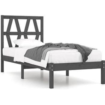 Rám postele šedý masivní borovice 75 × 190 cm Small Single, 3103960 (3103960)