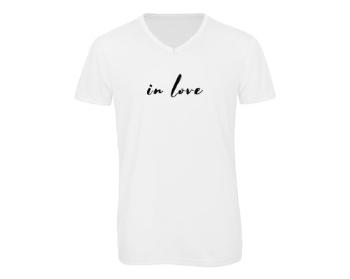 Pánské triko s výstřihem do V in love
