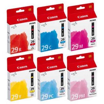 CANON PGI-29 - originální cartridge, černá + barevná, 6x36ml