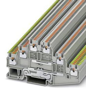 Trojitá svorka ochranného vodiče Phoenix Contact PT 1,5/S-PE/L/L 3213768, 50 ks, šedá