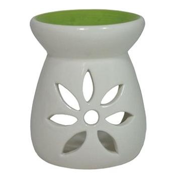 Keramická aroma lampa zelenobílá Květ (9000414)