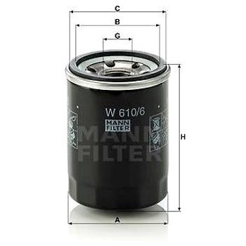 MANN-FILTER W610/6 pro vozy HONDA (W610/6)