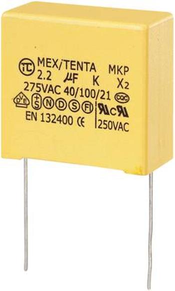 Odrušovací kondenzátor MKP-X2 TRU COMPONENTS MKP-X2 radiální, 2 µF, 275 V/AC,10 %, 27.5 mm, (d x š x v) 32 x 15 x 30 mm, 1 ks